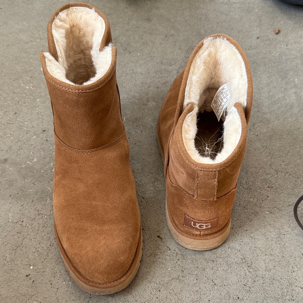 UGG Tan Suede Ankle Boots